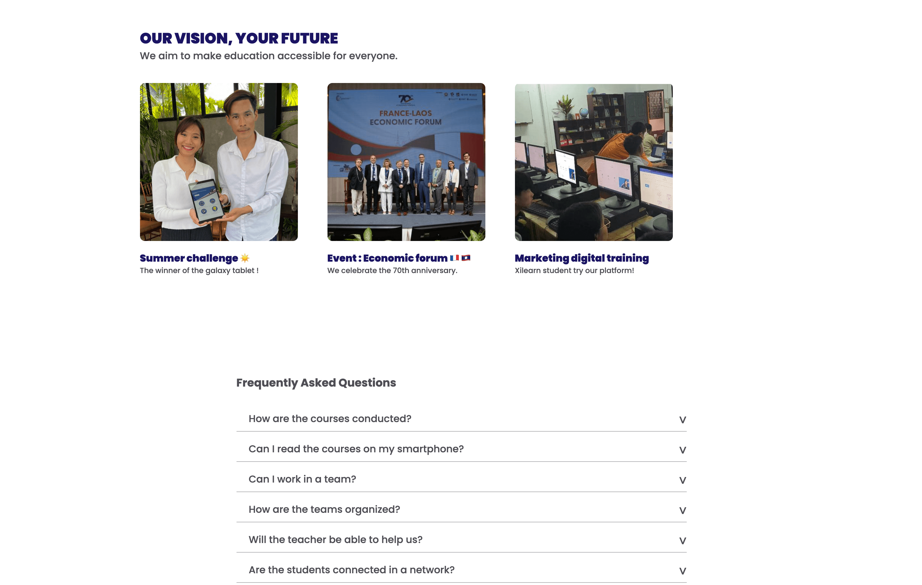 XiLearn community and FAQ sections